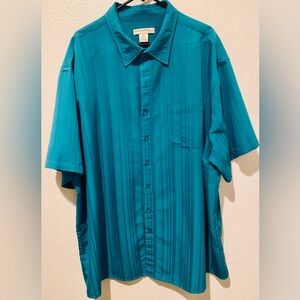 Island Passport Teal Short-Sleeve Button-Down Shirt